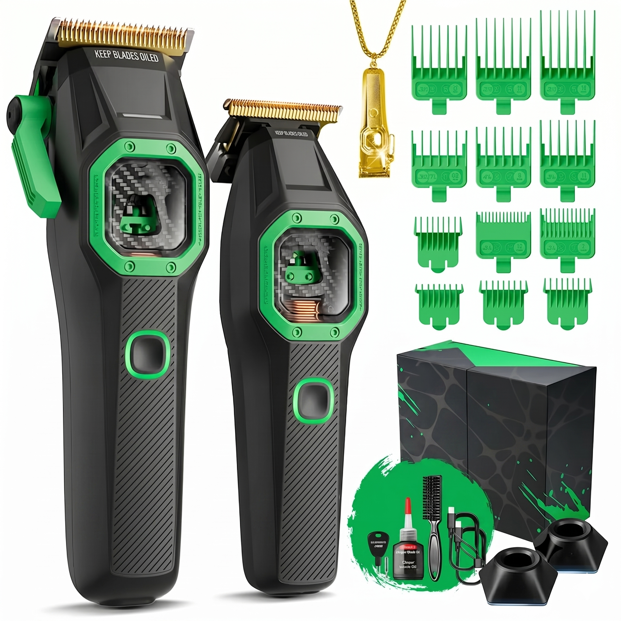 Vector Clipper – 13,000 RPM AI Controlled Motor Unique U-Shape Blade- Dual Mode Lever LED Light- Professional Hair Trimmer for Barbers-Gift for man summerwins