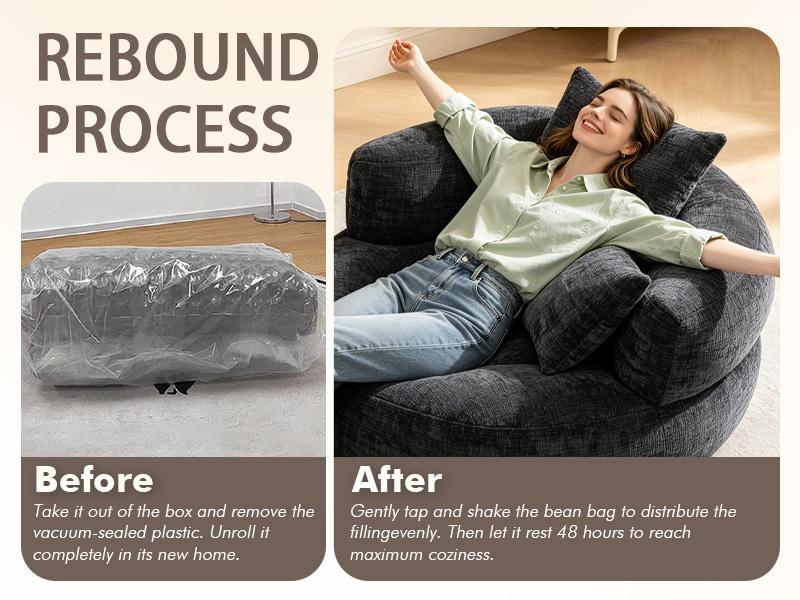 Versatile Bean Bag Chair in Living Room, Bedroom, and Gaming Room