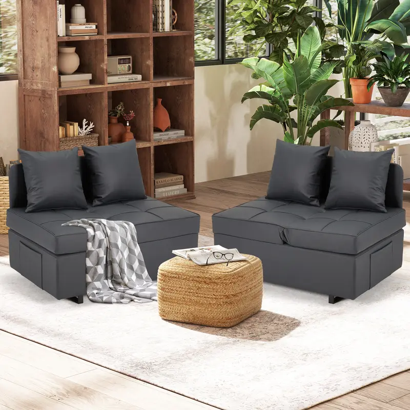  3-in-1 Convertible Lounge Chair Bed