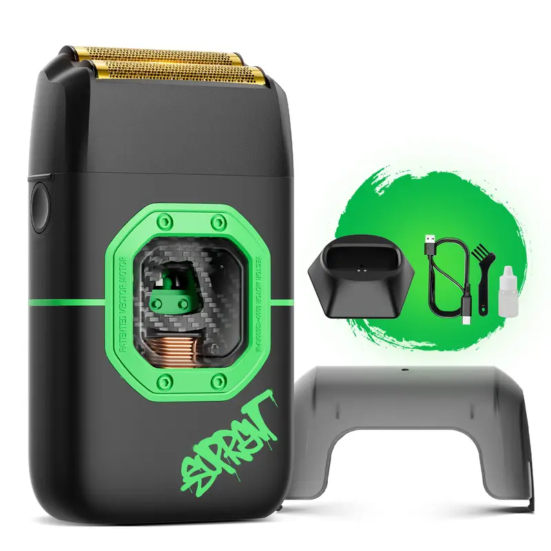FANGS Vector Clipper – 13,000 RPM AI Controlled Motor Unique U-Shape Blade- Dual Mode Lever LED Light- Professional Hair Trimmer for Barbers-Gift for man summerwins