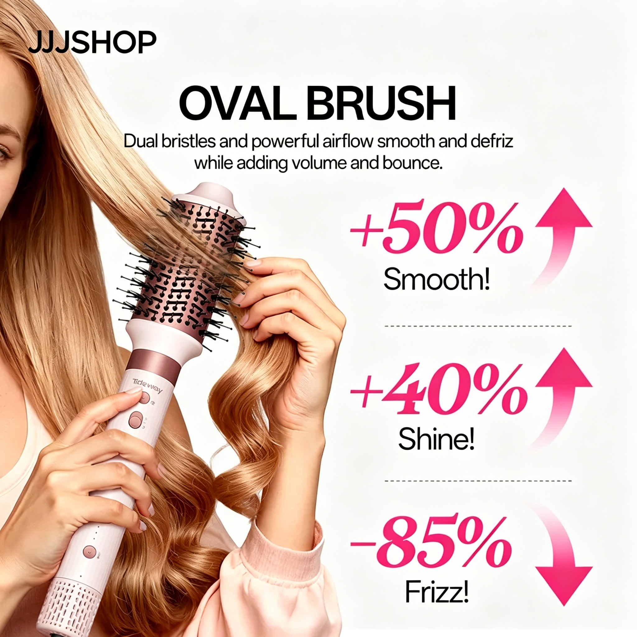 Tideway Prowaver 6-in-1 Ionic Hot Air Styler Wrap - Dual Voltage (100-240V) High-Speed Dryer, Auto Wrap Curlers, Volumizing Blower, Thermal Brush Blowout Tool, Multifunctional Straightener Curler, Smooth Results, Travel Bag, Ideal Gift for Women Summervib
