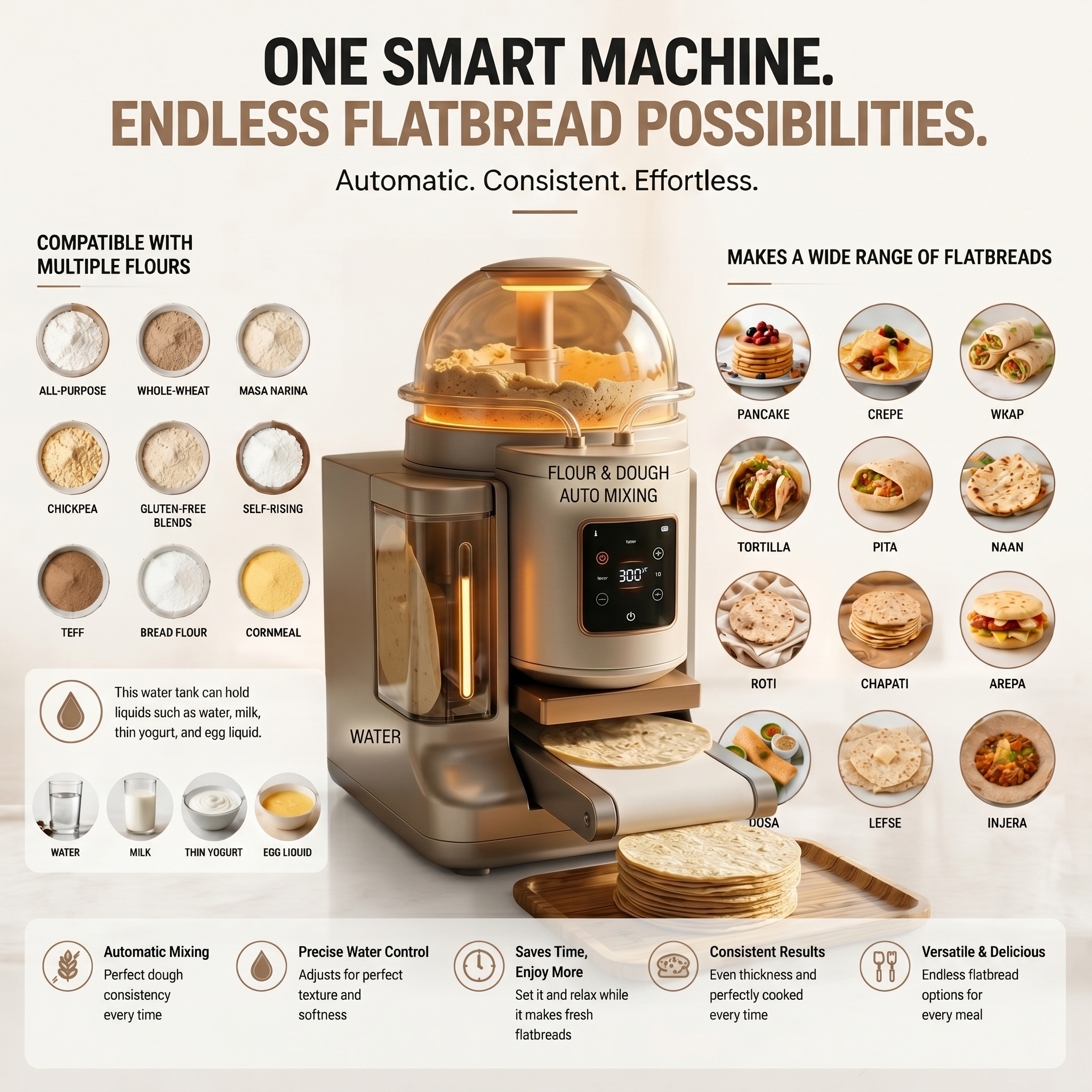 [Copy]JJJSHOP™  Automatic Smart Pancake Griddle Machine