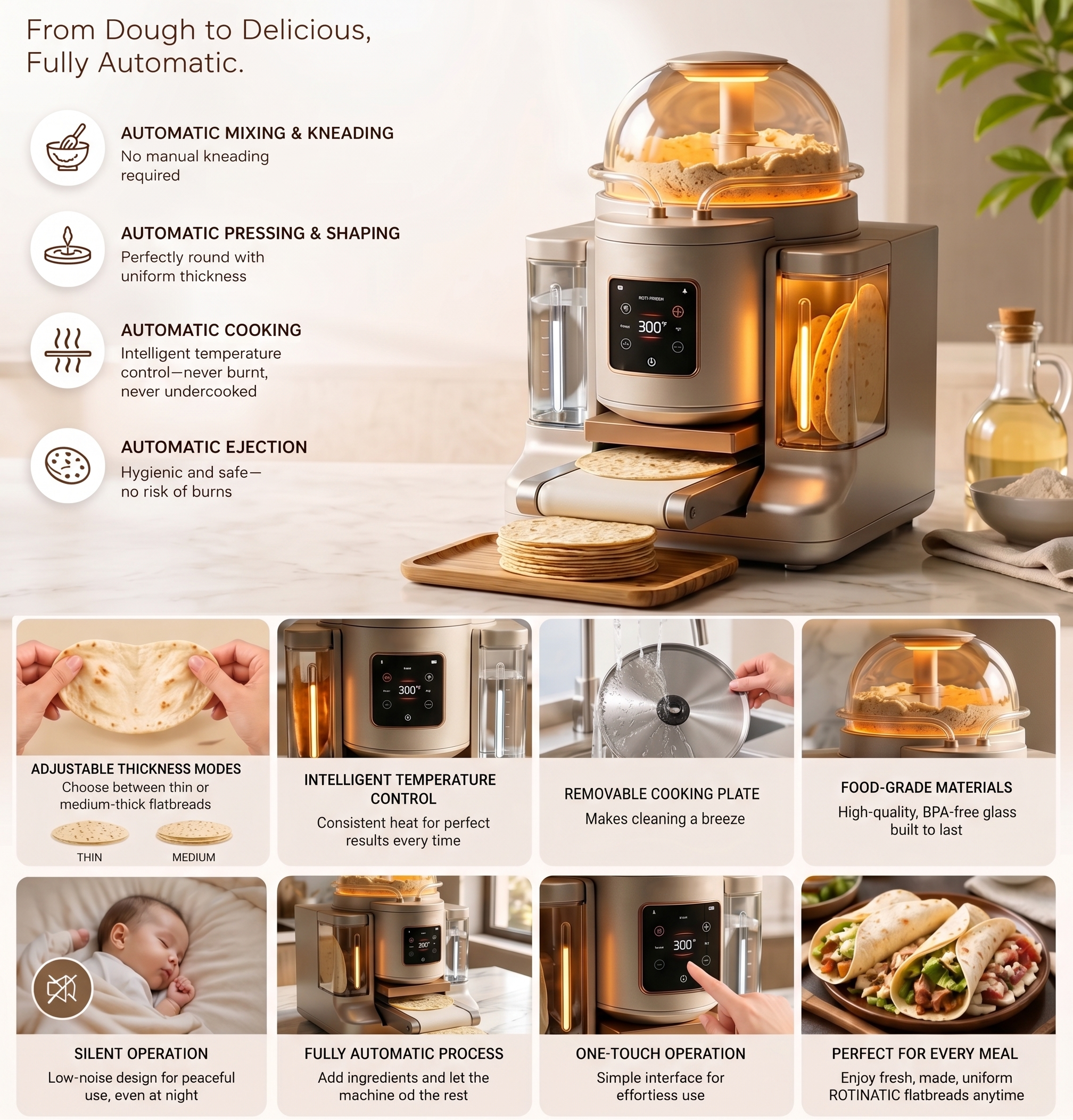 JJJSHOP™  Automatic Smart Pancake Griddle Machine