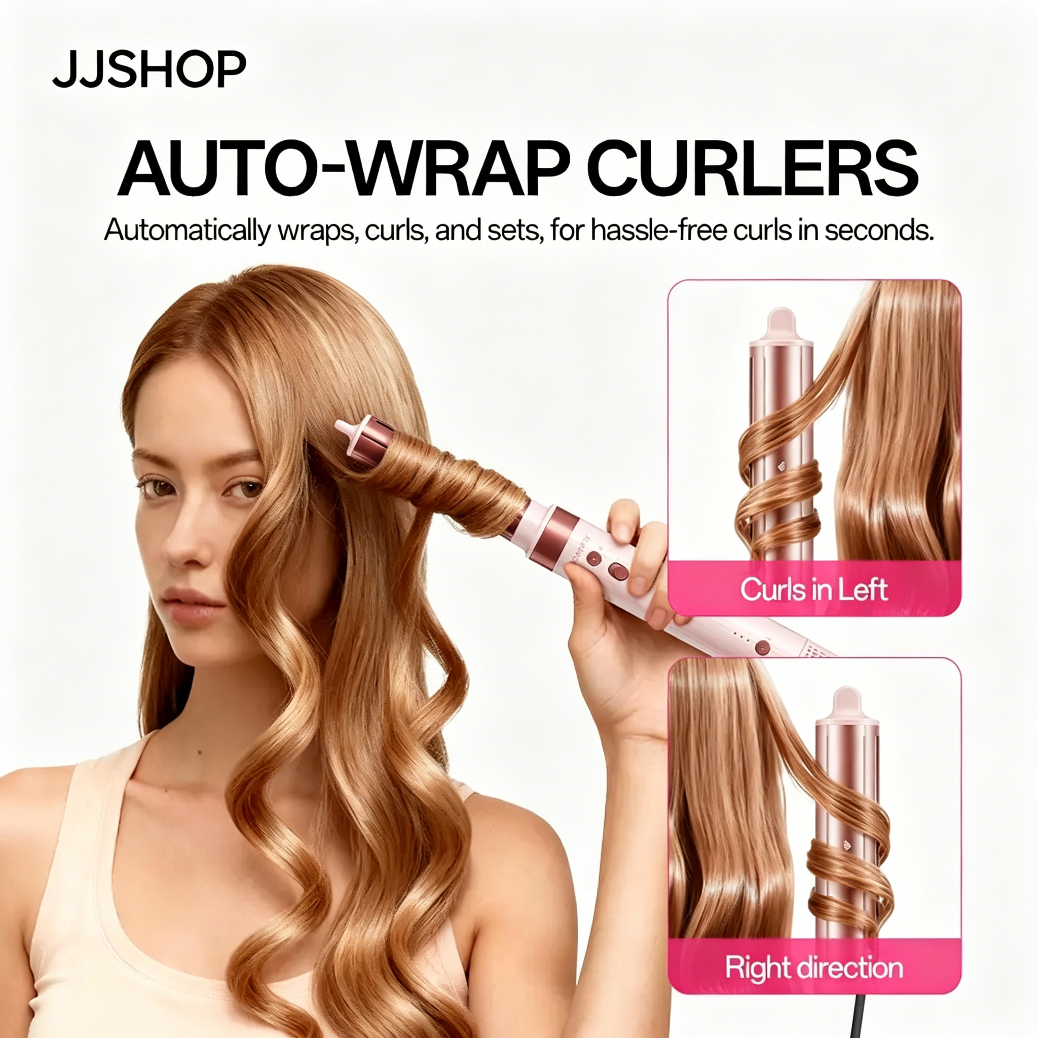Tideway Prowaver 6-in-1 Ionic Hot Air Styler Wrap - Dual Voltage (100-240V) High-Speed Dryer, Auto Wrap Curlers, Volumizing Blower, Thermal Brush Blowout Tool, Multifunctional Straightener Curler, Smooth Results, Travel Bag, Ideal Gift for Women Summervib