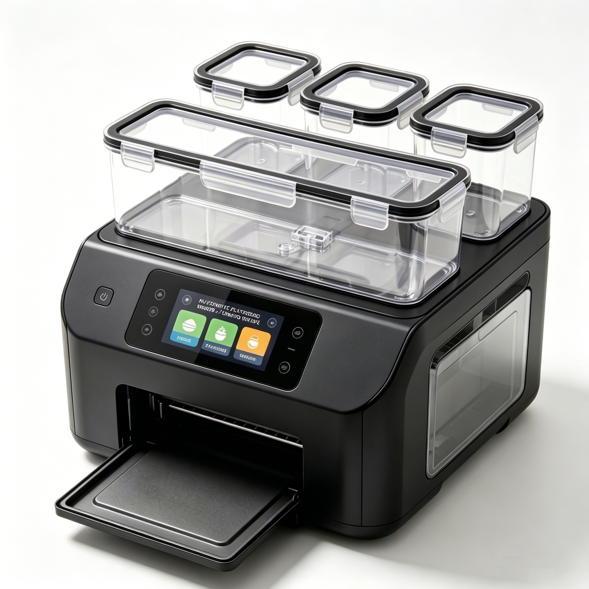 Automatic Smart Pancake Griddle Machine With 3 Ingredient Dispensers & Hidden Water Tank