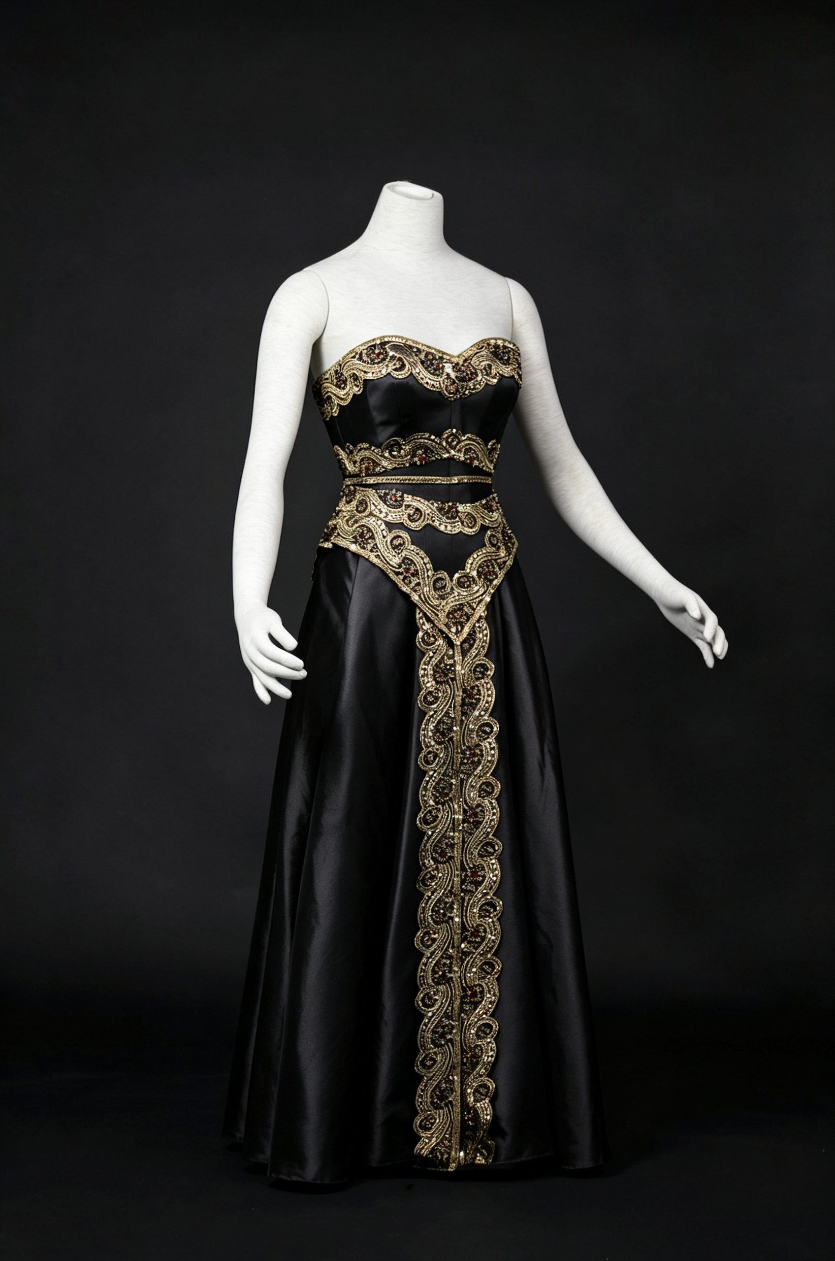 Dreamy dress Queen Gown With Fur Cloak