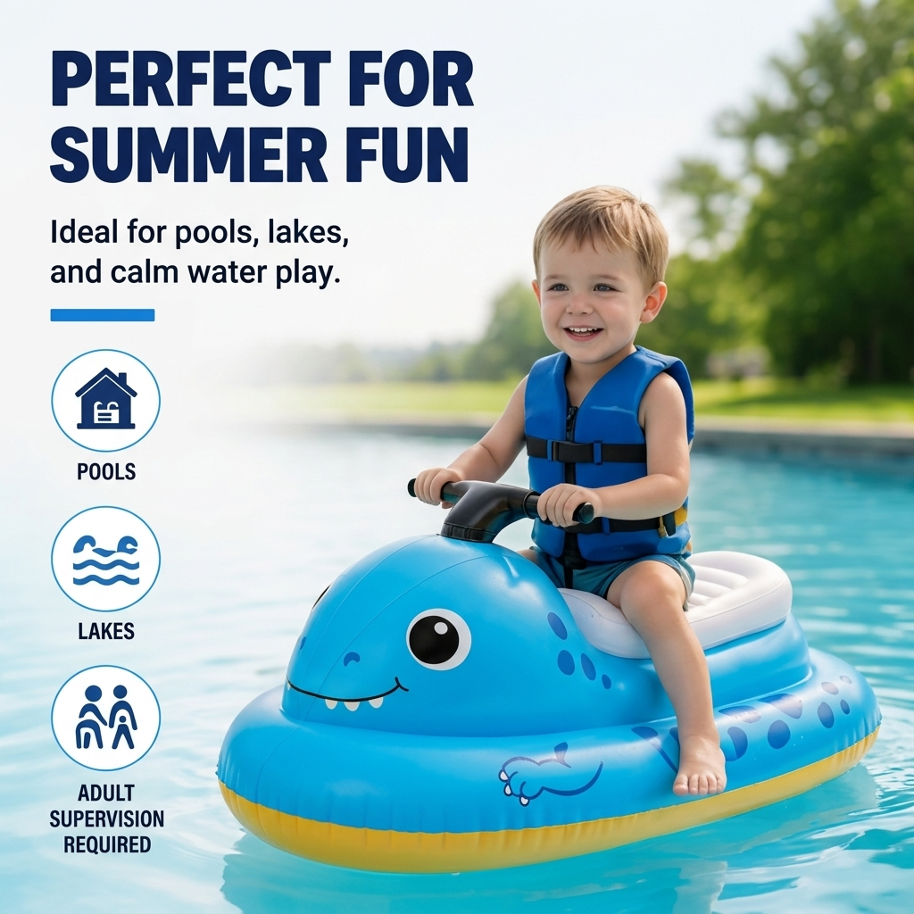 Dinosaur Motorized Ride-On Float for Kids