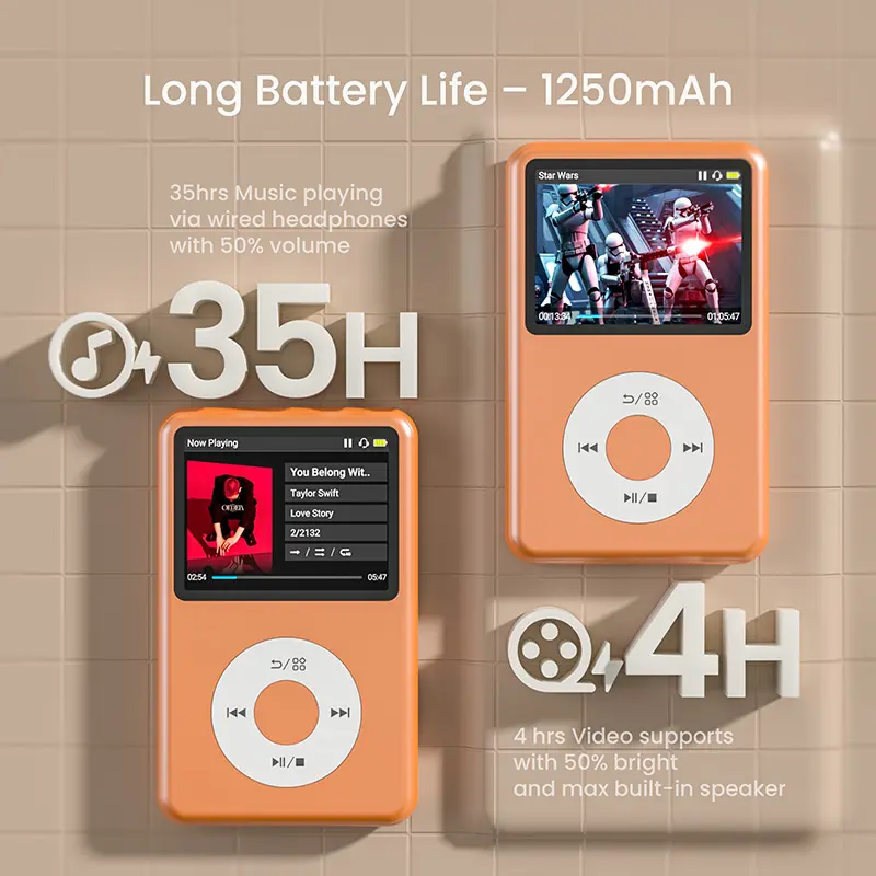 Innioasis Y1 Classic Mp3 Player with Bluetooth, 2.4" Portable Mini HiFi Sound，Video Version Upgrade，Nice Gift for 2025 Walkman Digital Music Player Storytelling Player for Kids