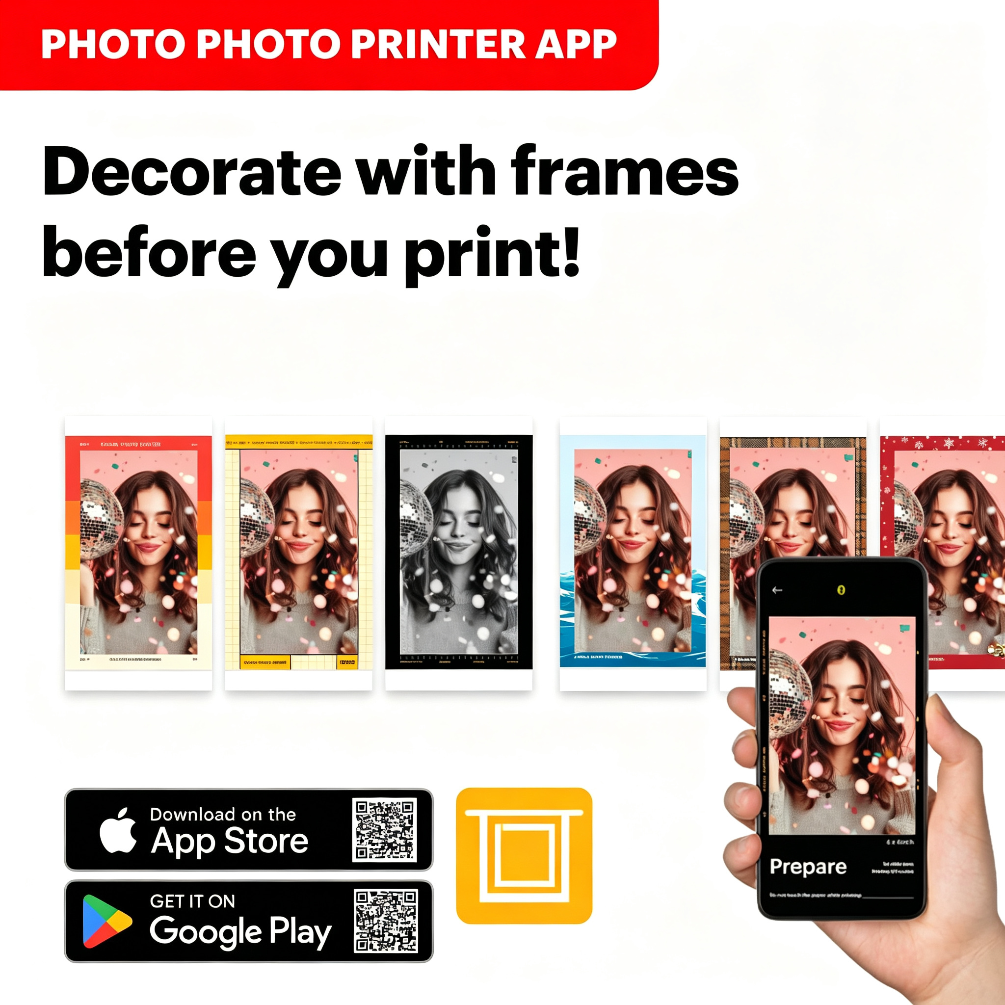 Instant Photo Printer Accessory Bundle (4x6 inches), Initial 10 Sheets + 40 Sheet Pack
