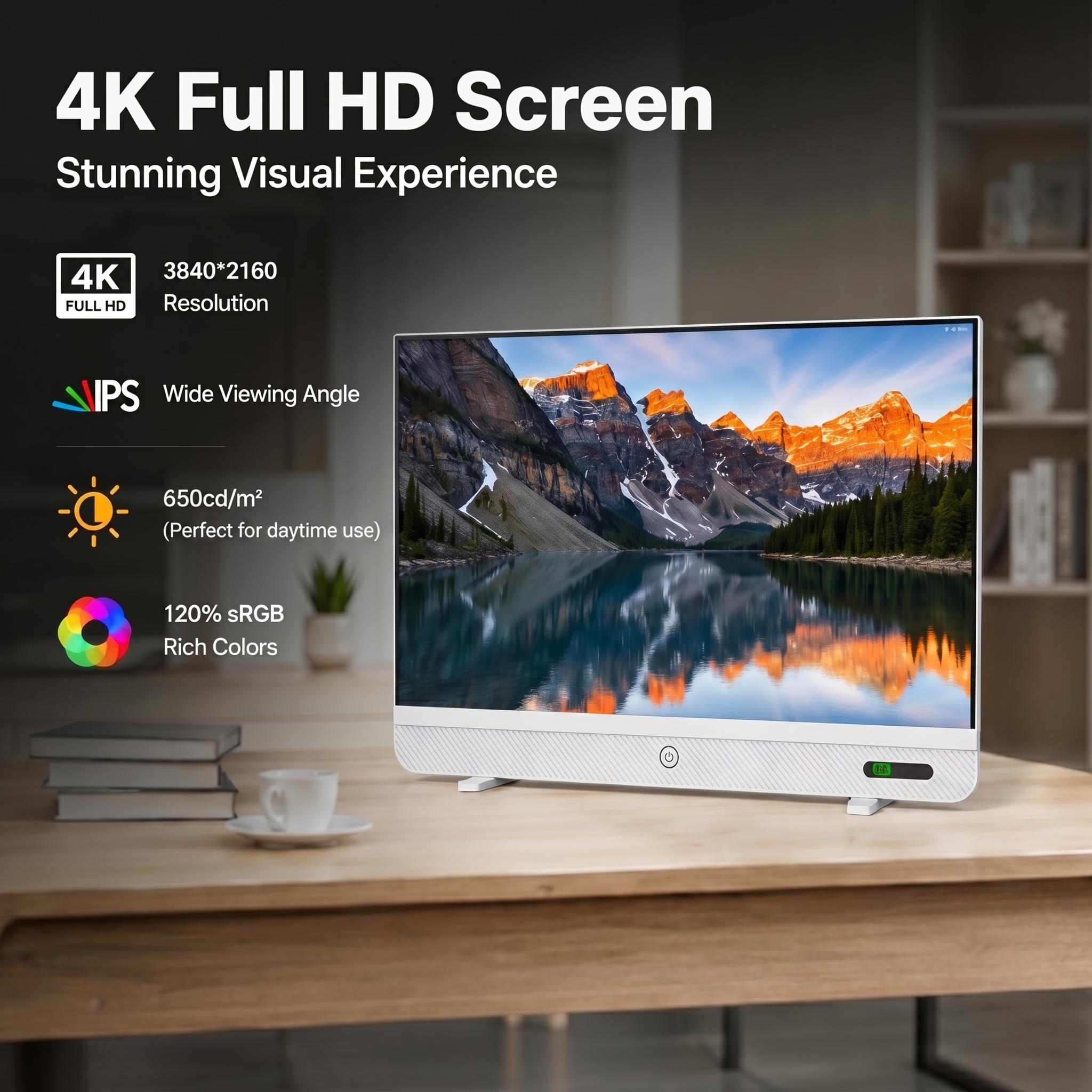🎉( CLEARANCE SALE ) 🎉Outdoor Portable 4K TV | Long Battery, Bluetooth, Wi-Fi & Karaoke