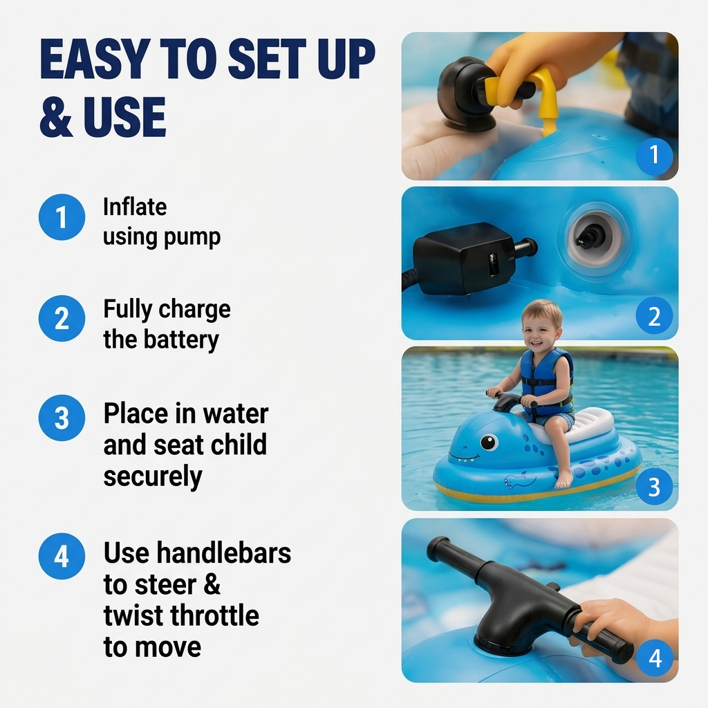 Dinosaur Motorized Ride-On Float for Kids