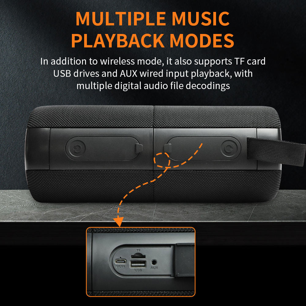 2-in-1 Bluetooth Speaker – Dual-Section Stereo Design, 20W Sound, Waterproof Magnetic Wireless Speaker with 24-Hour Playtime – Perfect for Smartphones & Summer Outdoor Fun
