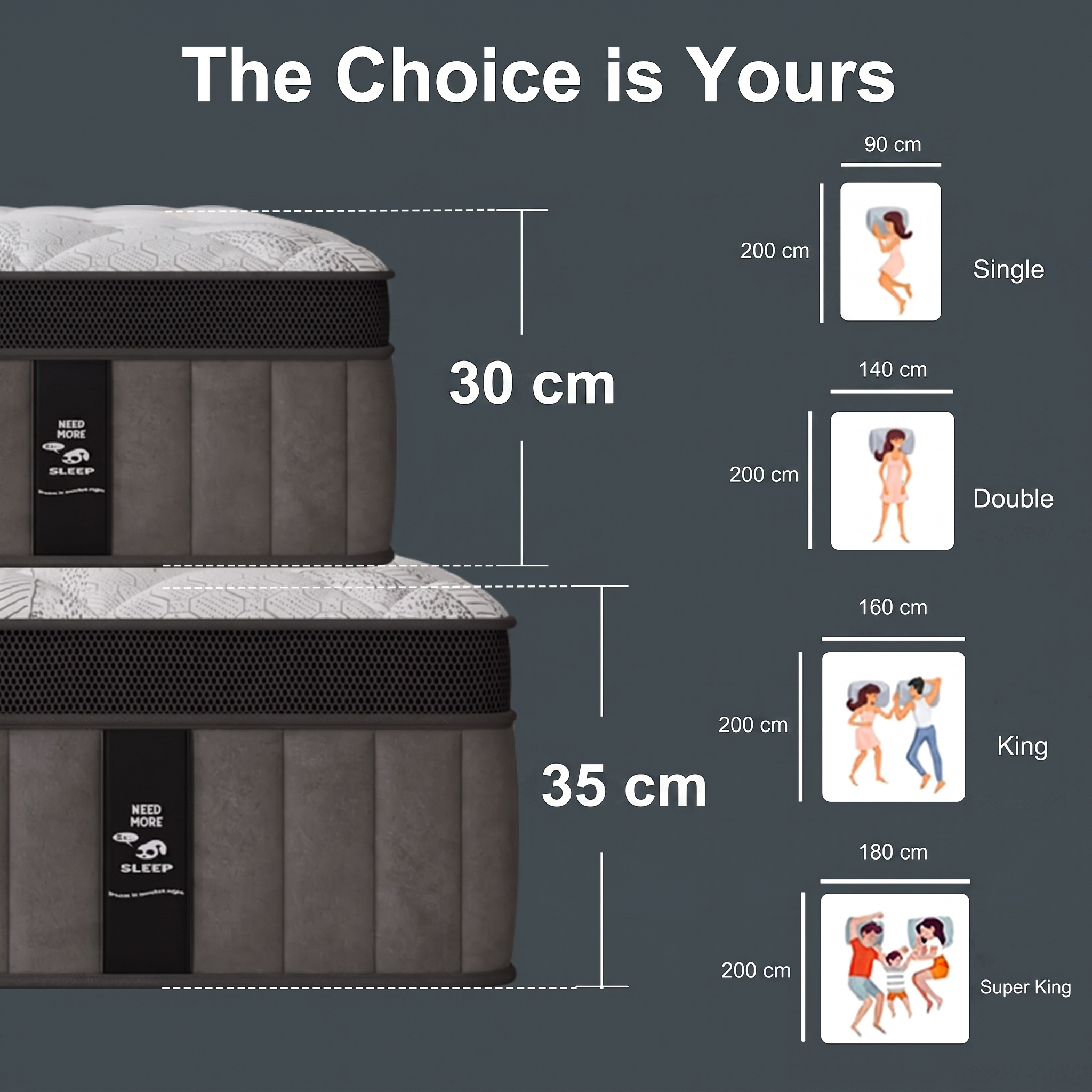 Gel Memory Foam Hybrid Mattress 14in Euro Top Medium-Firm