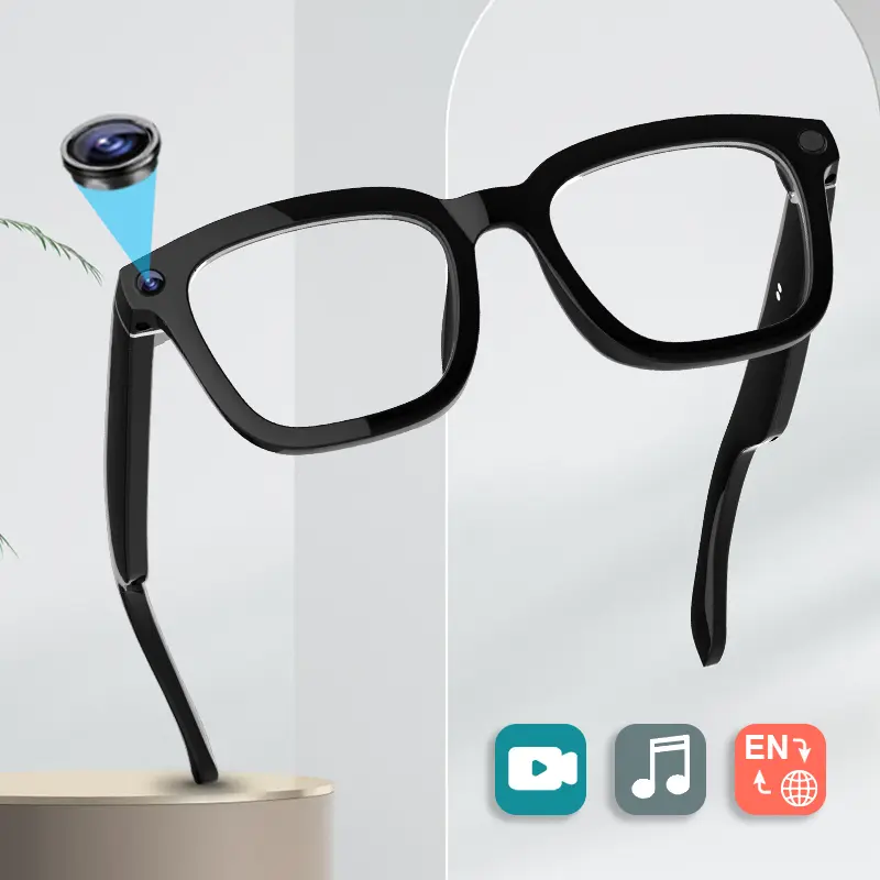 Smart Bluetooth Glasses with 1080p Camera & Audio