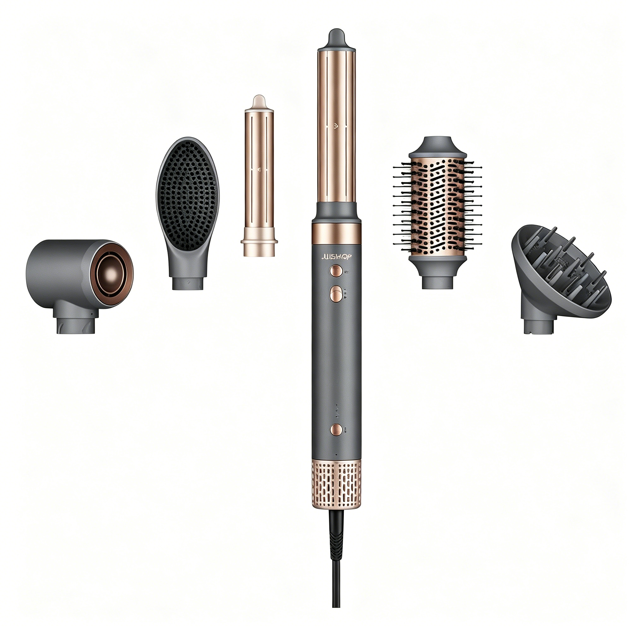 Tideway Prowaver 6-in-1 Ionic Hot Air Styler Wrap - Dual Voltage (100-240V) High-Speed Dryer, Auto Wrap Curlers, Volumizing Blower, Thermal Brush Blowout Tool, Multifunctional Straightener Curler, Smooth Results, Travel Bag, Ideal Gift for Women Summervib