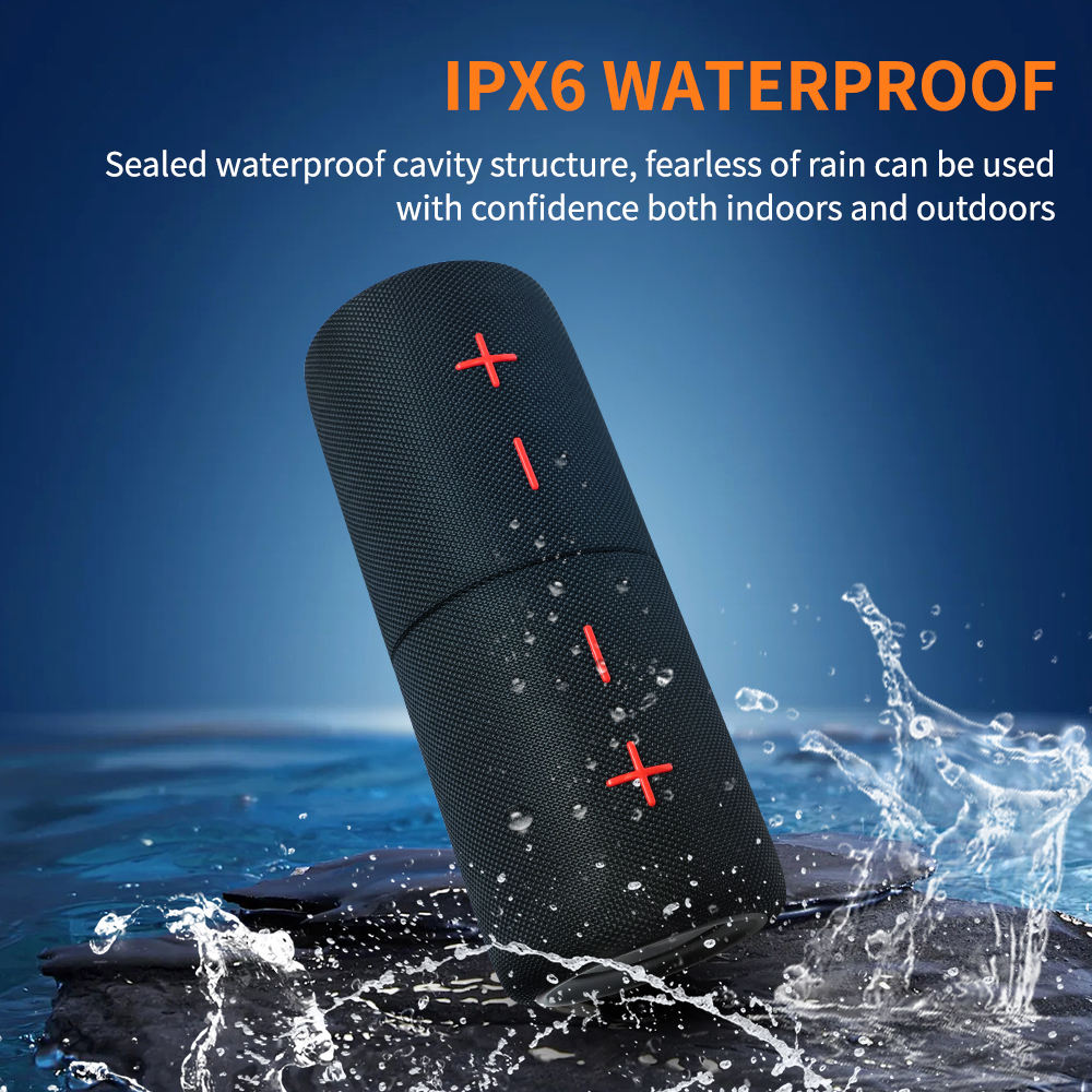 2-in-1 Bluetooth Speaker – Dual-Section Stereo Design, 20W Sound, Waterproof Magnetic Wireless Speaker with 24-Hour Playtime – Perfect for Smartphones & Summer Outdoor Fun