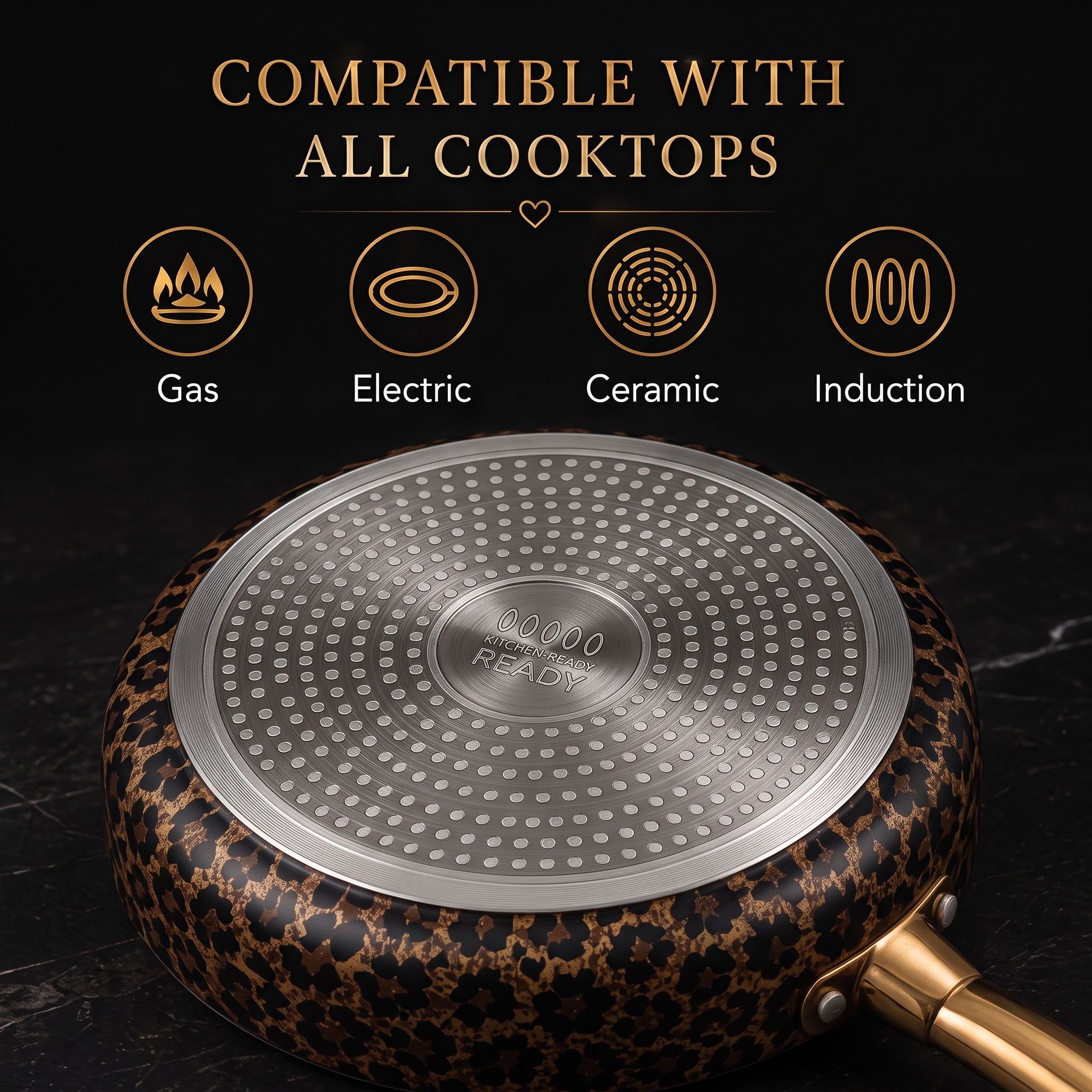 Luxury Black & Gold Non-Stick Cookware Set – Complete Kitchen Collection with Pots, Pans & Utensils