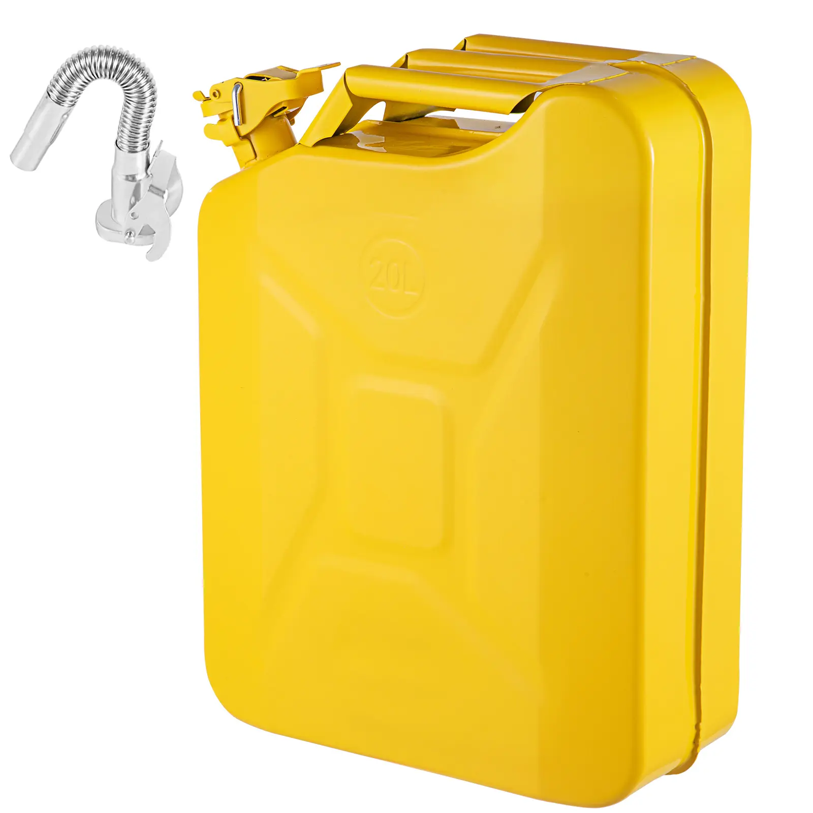 Jerry Fuel  Metal Fuel Container, Summervibes,Summervibes, 5.3 Gallon, Fuel Jerry Can with Spout and Comfort Handle, 6 L/min Max Flow Rate, Leakproof & Corrosion-resistant Metal Gas Tank Most Cars Motorcycle ATV UTV, Red, 2 Packs