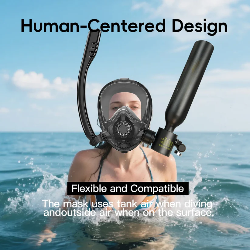 Diving Mask With Scuba Tank