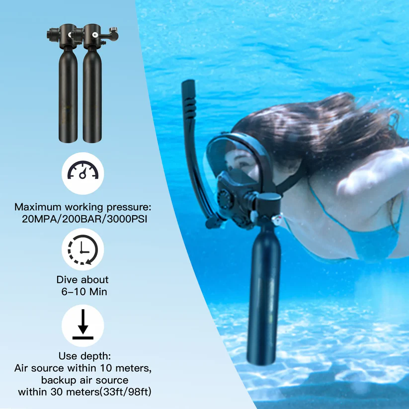 Diving Mask With Scuba Tank