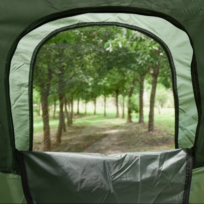 2-in-1 Foldable Camping Cot with Tent & Mattress