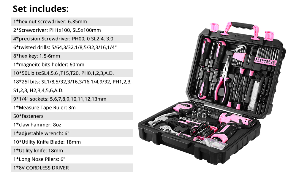 126-piece tool set in hard-shell case &mdash; complete inventory