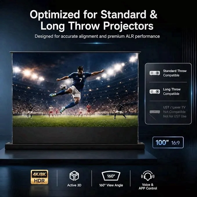 Electric Video Projector Screen