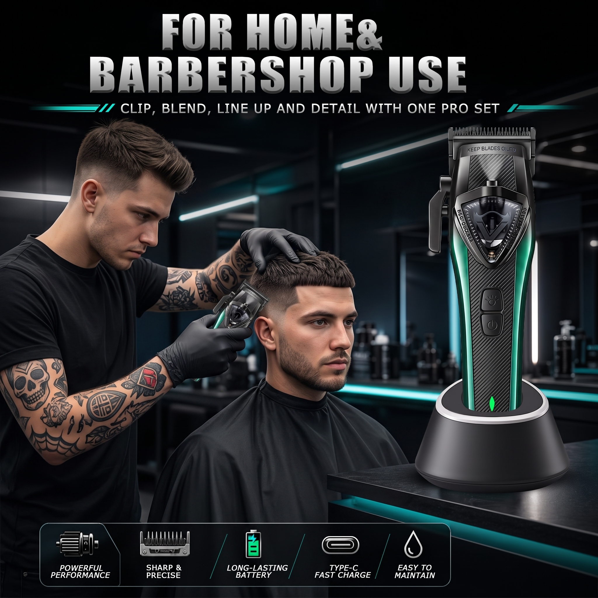 Professional Hair Clippers for Men Kit