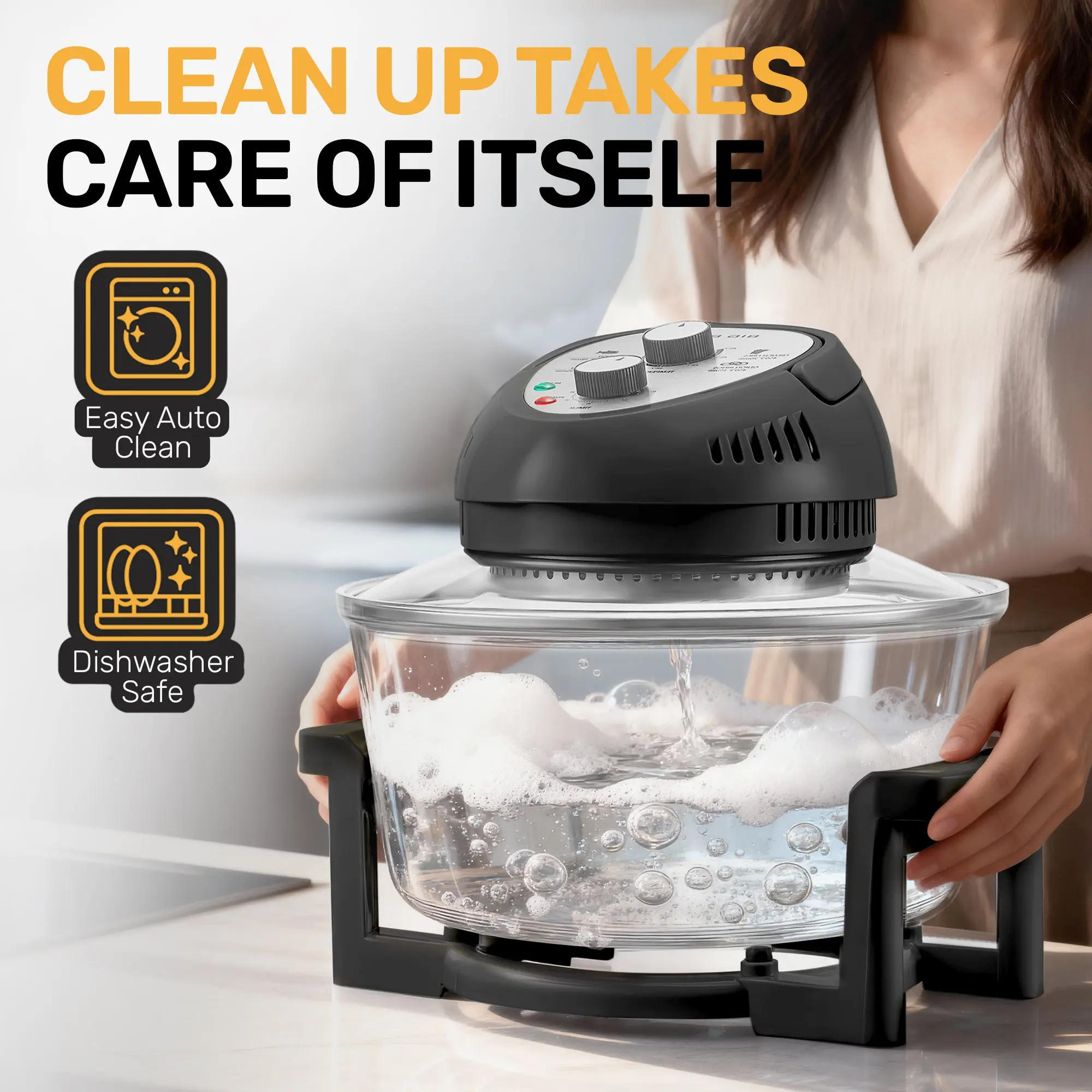 Granitestone 16 Quart Extra Large Air Fryer - Oil-Less Crispy Cooking for Healthier Meals