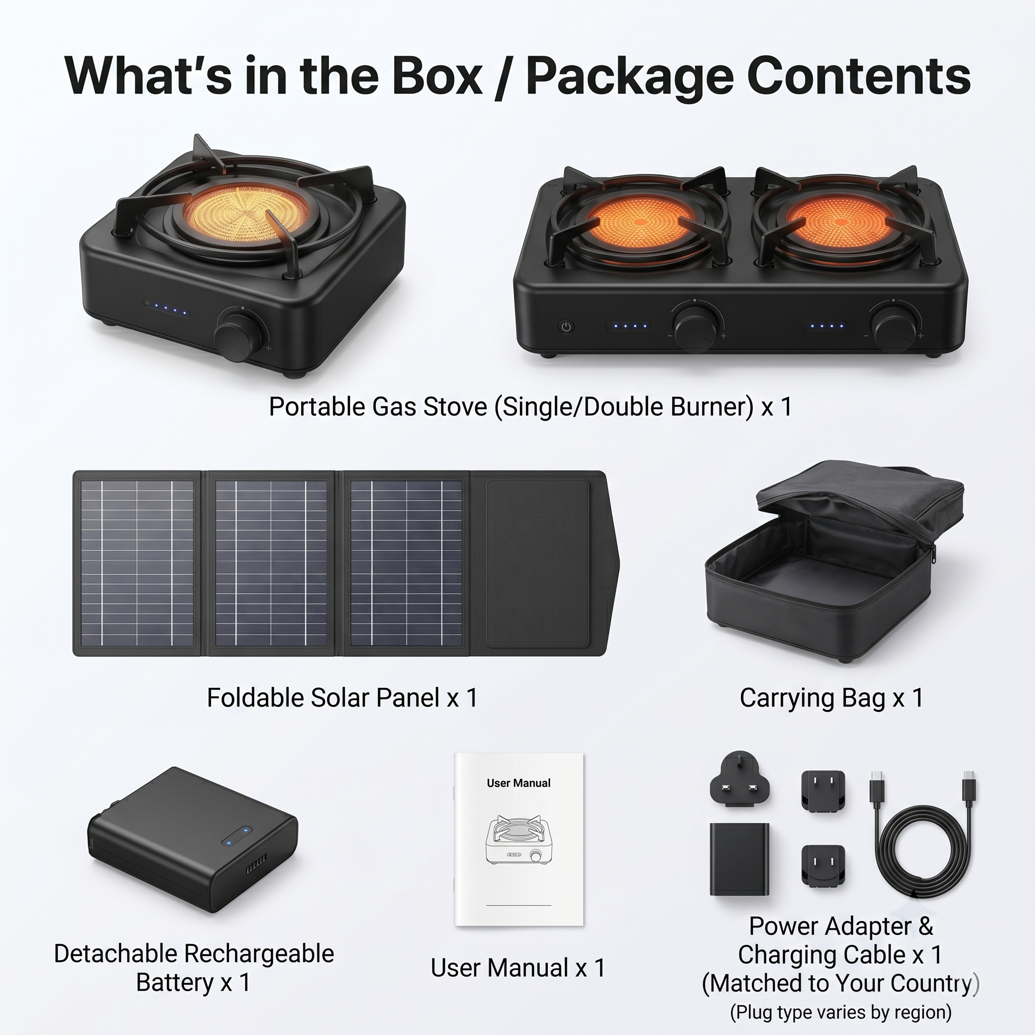 Portable USB Rechargeable Electric Stove – Smokeless Cordless Cooker with Solar Charging Support