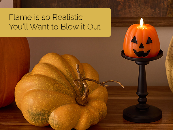 Flame so realistic you will want to blow it out &mdash; patented moving flame technology