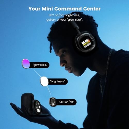 Wireless Over Ear Headphones Noise Cancelling OLED Touchscreen