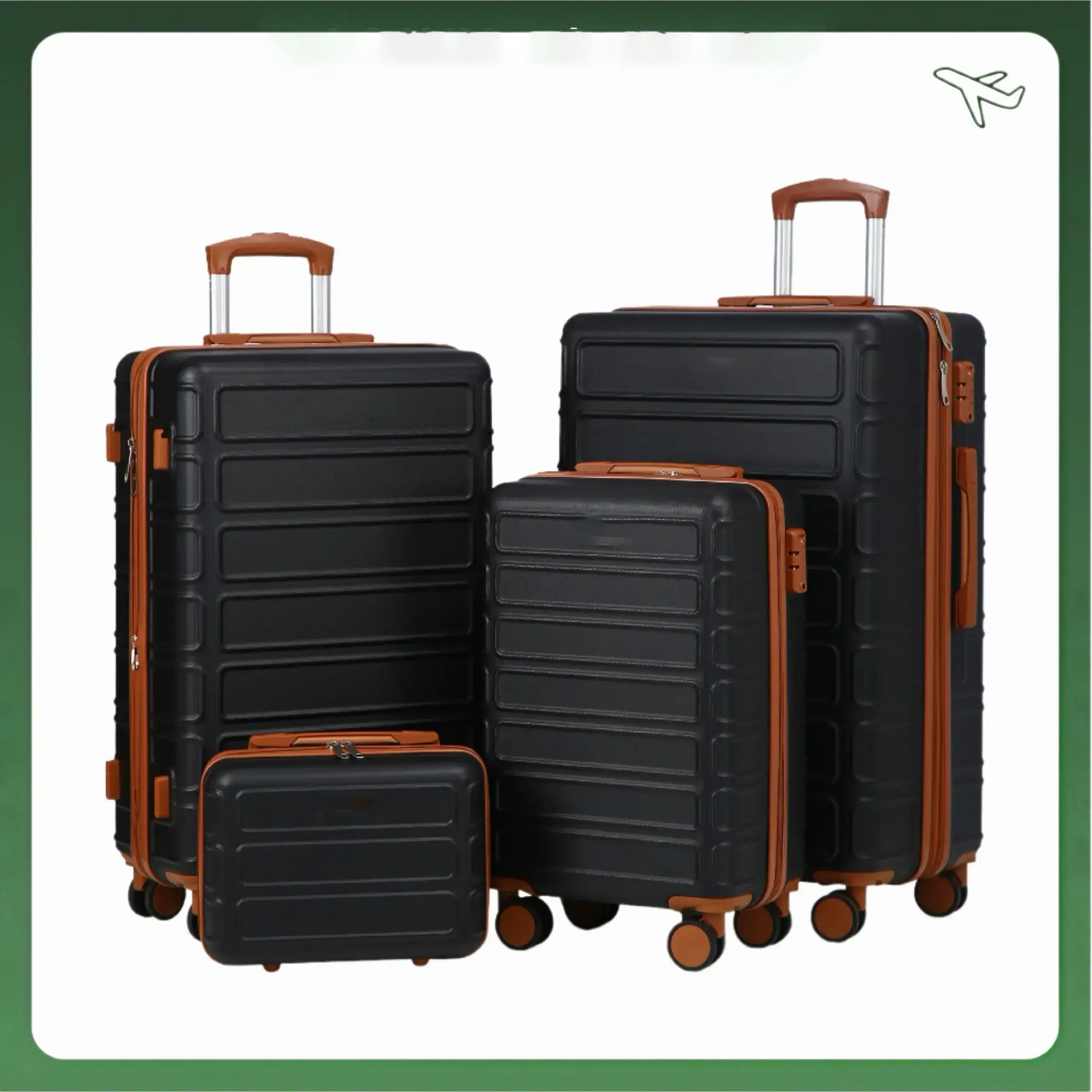 4 Piece Expandable Hardshell Luggage Set with TSA Lock