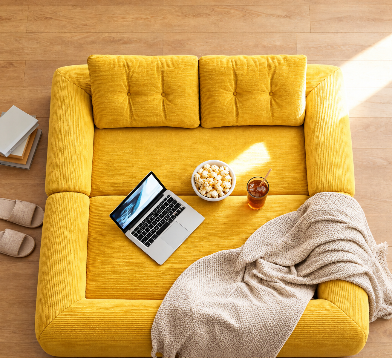 🔥Today's Special🔥3-in-1 Convertible Sleeper Sofa Bed, Corduroy Folding Couch with Pillows, No Assembly Boneless Sofa