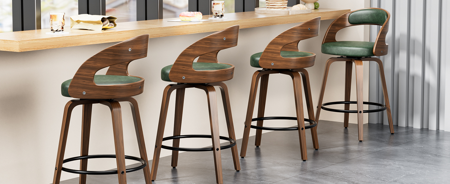 Bentwood swivel bar stool colour options