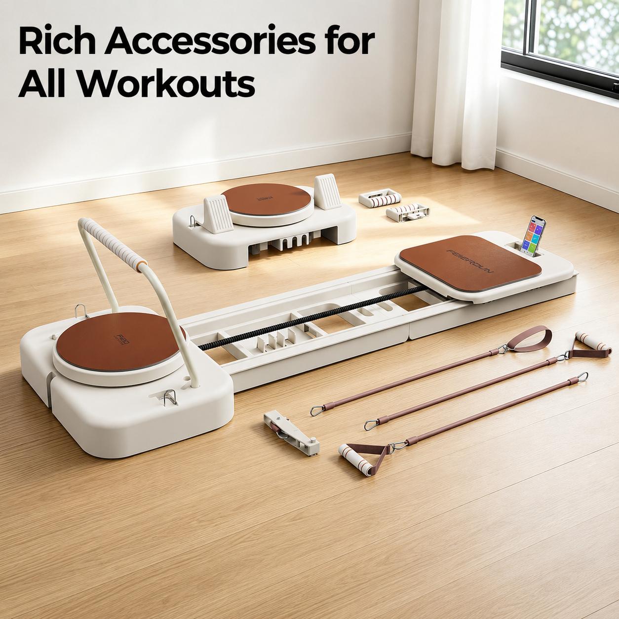 Pilates reformer full view