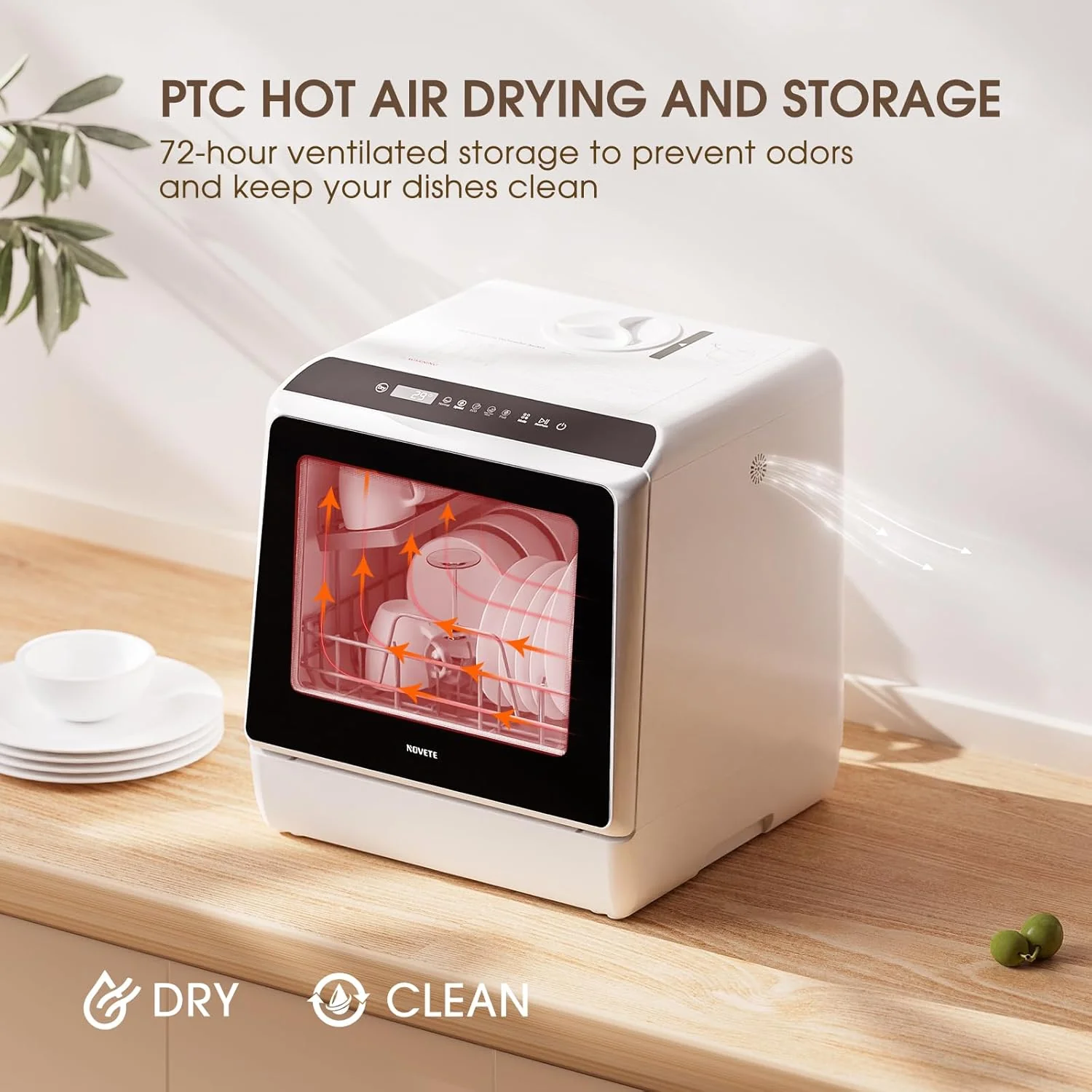 5-in-1 Portable Dishwasher: Wash, Dry, Store & Baby Care Mode