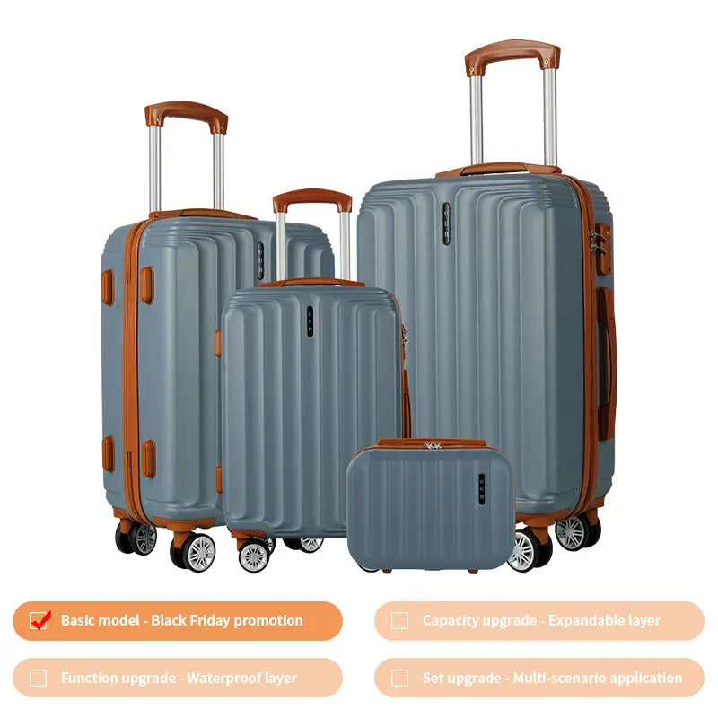 Large Capacity Multi-Piece Luggage Set, Scratch-Resistant Hard Shell Suitcase with TSA Lock for Outdoor Travel