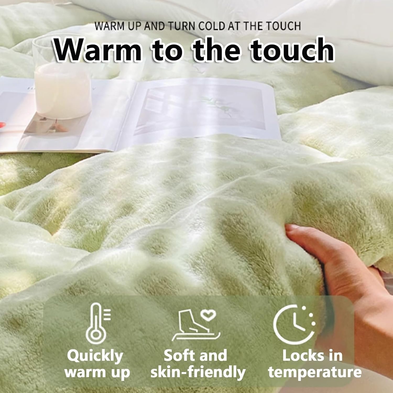 Ultra-Soft Rabbit Fur Fiber Thick Roll-Up Mattress | Full Size Futon Mattress, Foldable & Breathable.