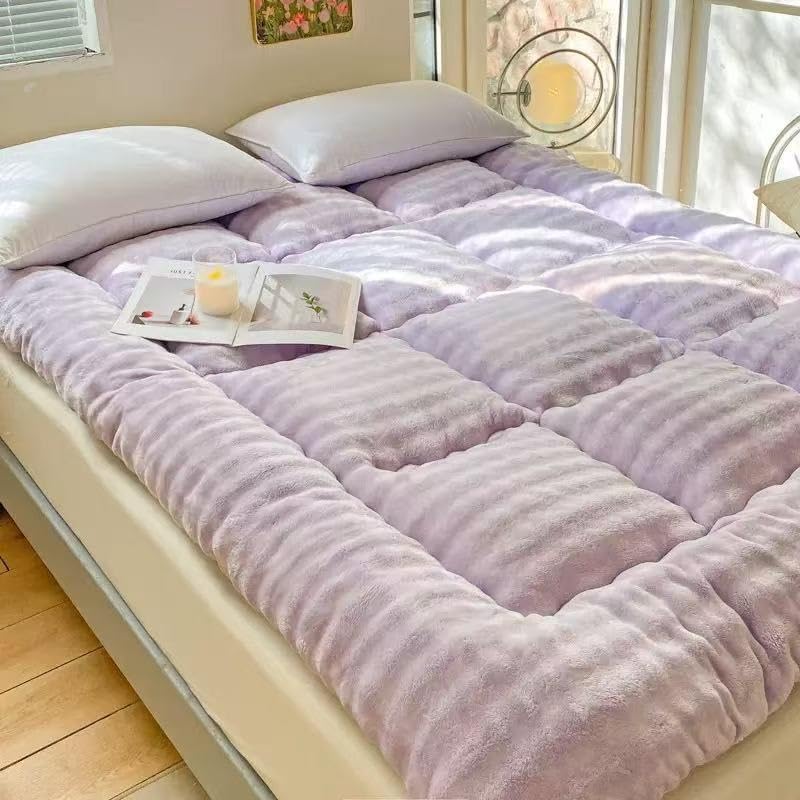 Upgraded Japanese Thick Roll-Up Mattress, Full Size Futon Mattress, Foldable and Breathable.