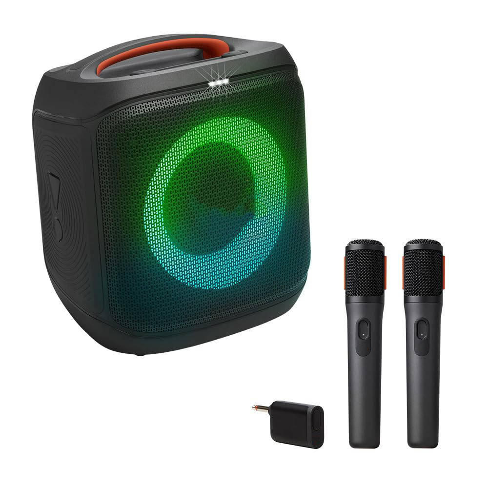 🔥 Today’s Special | AI Sound Boost Portable Bluetooth Speaker – Dynamic Light Show, 15H Battery, Mic & Guitar Inputs