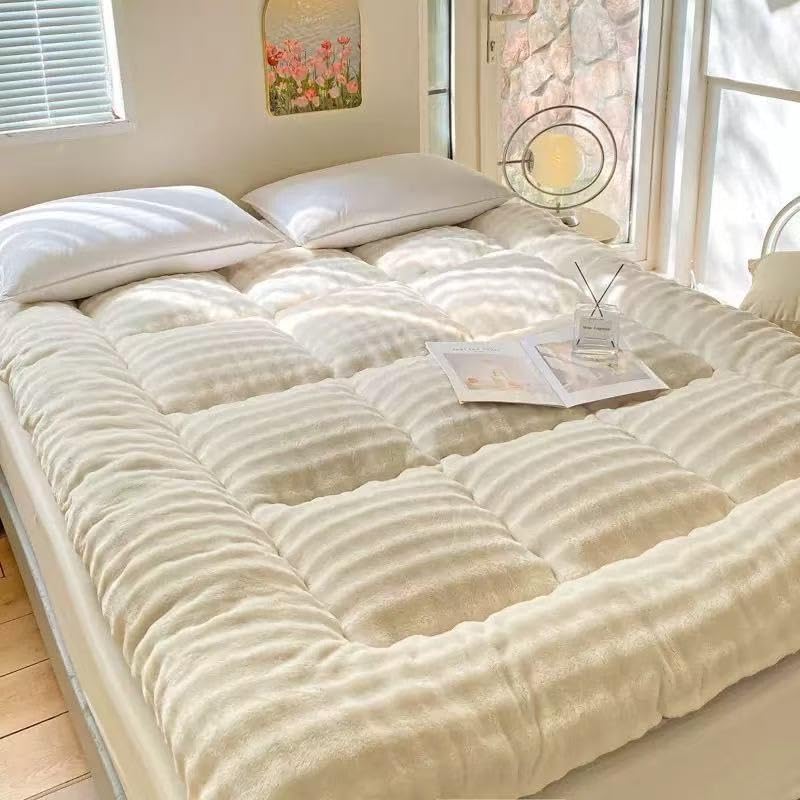 Upgraded Japanese Thick Roll-Up Mattress, Full Size Futon Mattress, Foldable and Breathable.