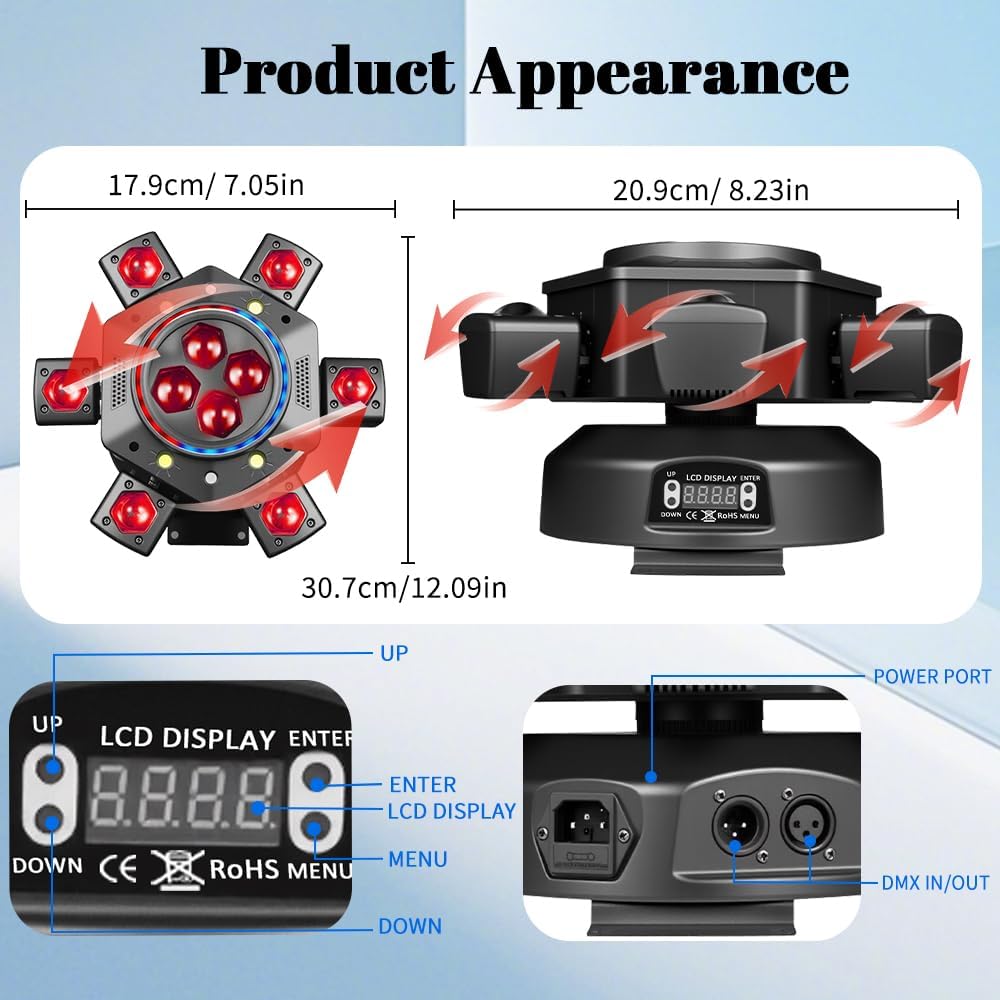 🔥Buy 1 Get 1 Free🔦✨540° Rotating DJ Spotlight