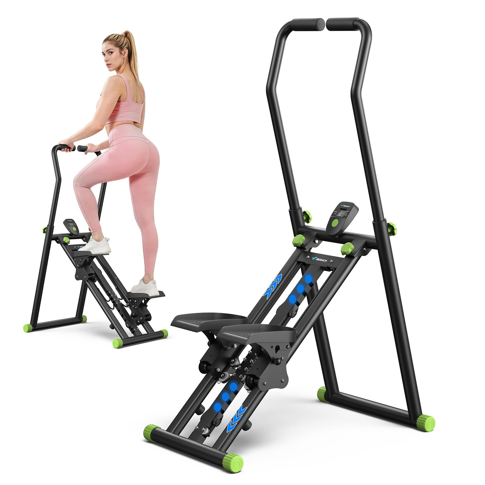 Stair Stepper with Adjustable Resistance, Foldable Stair Climber
