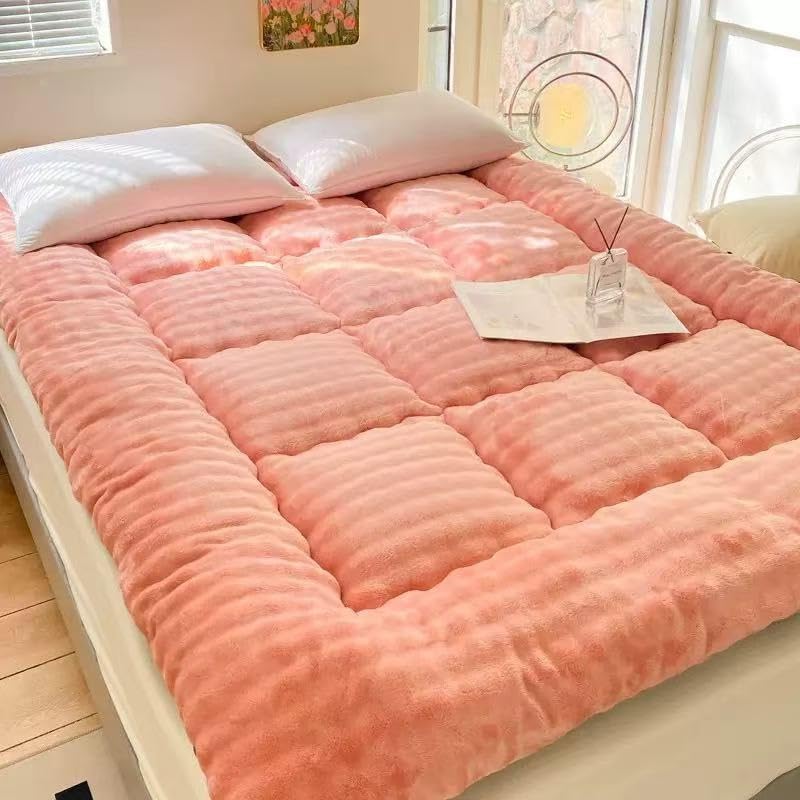 Upgraded Japanese Thick Roll-Up Mattress, Full Size Futon Mattress, Foldable and Breathable.