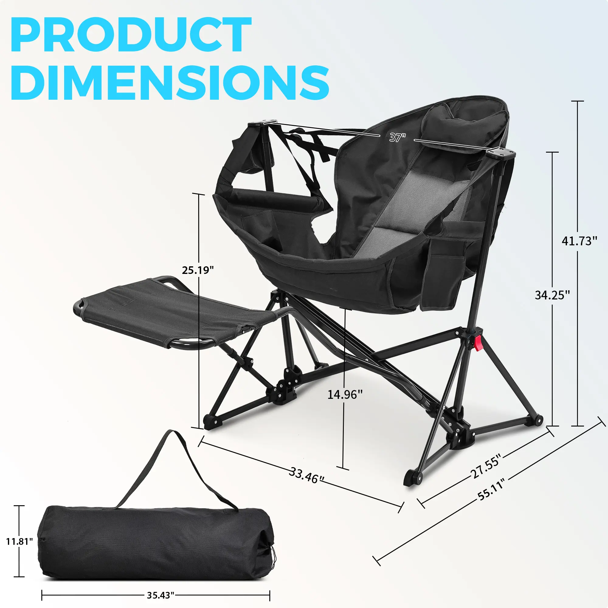Hammock Camping Chair - Adjustable Swing Chair