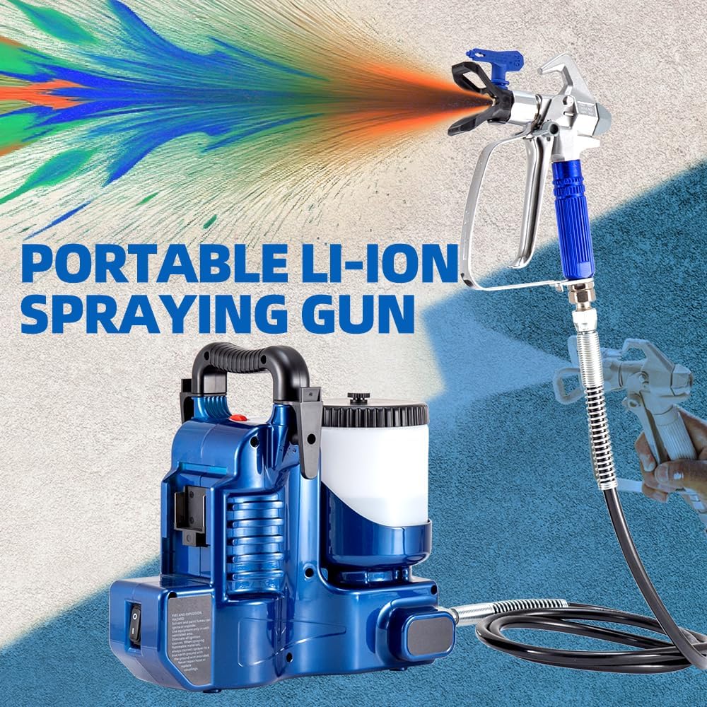 Cordless Paint Spraying Gun, Quickly Shot Spraying Compatible with Makita 18V Battery, Spraying Paint Gun with 70inch Adjustable Hose