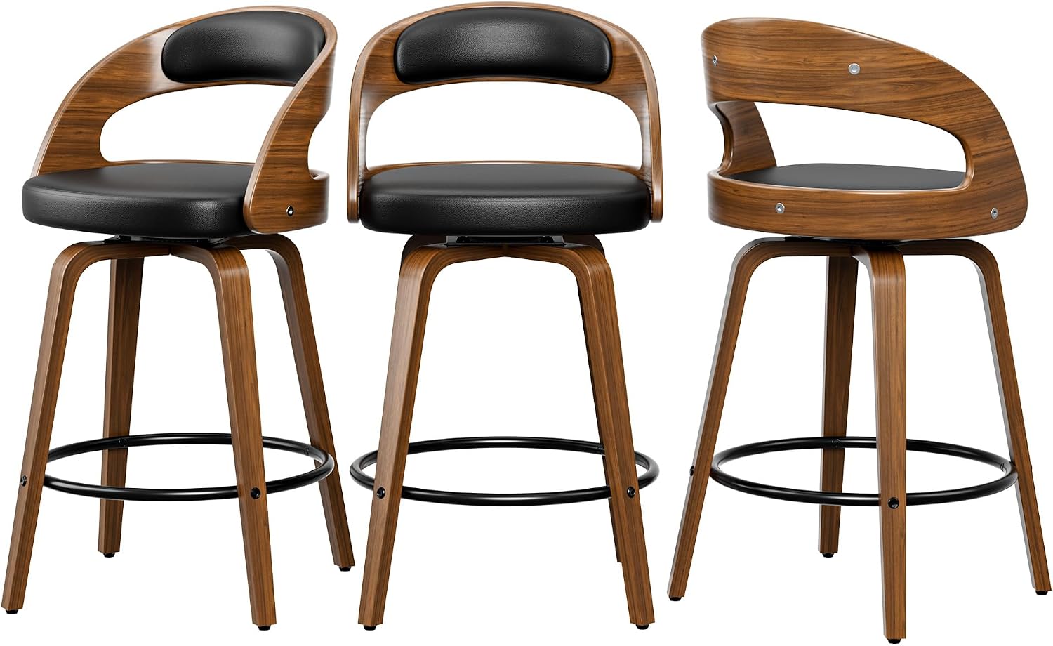 Bar Stools Set of 4, 26" Bentwood Counter Height Barstools