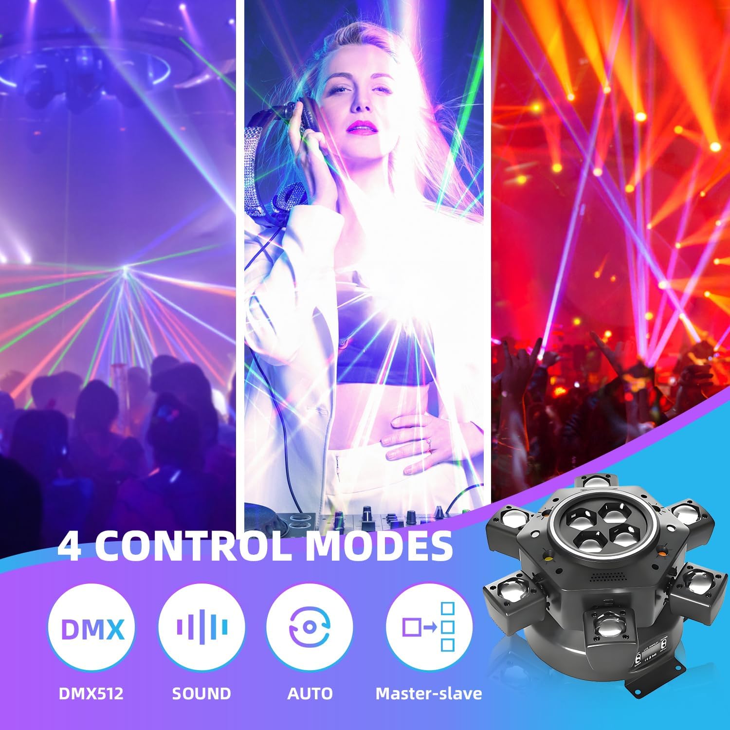 🔥Buy 1 Get 1 Free🔦✨540° Rotating DJ Spotlight