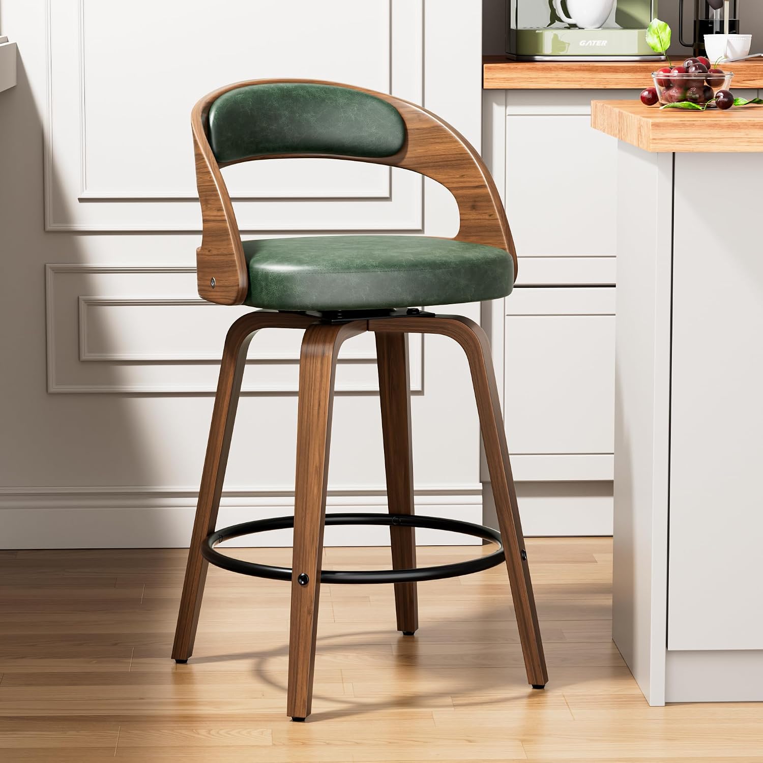 Bar Stools Set of 4, 26" Bentwood Counter Height Barstools